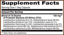 probiotic-10 25 billion (now foods) supplement facts