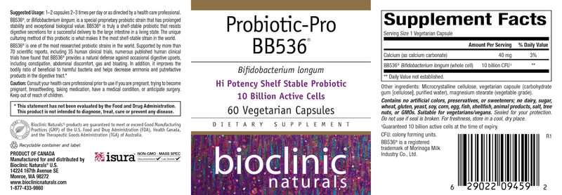 Probiotic-Pro BB536 (Bioclinic Naturals)