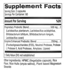 probiotic theramedix supplement facts