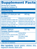 probiotic 20 plus anabolic laboratories supplement facts