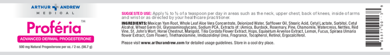 proferia progesterone arthur andrew medical label