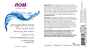 progesterone balancing skin cream (now solutions) label