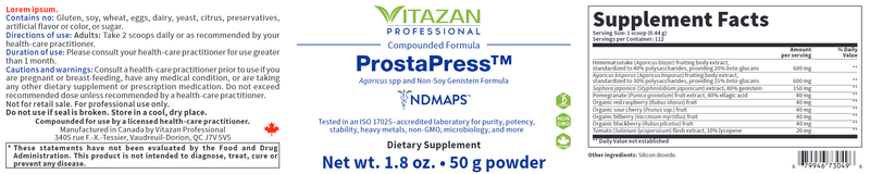 ProstaPress (Vitazan Pro) label