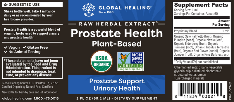 Prostate Health (Global Healing) Label