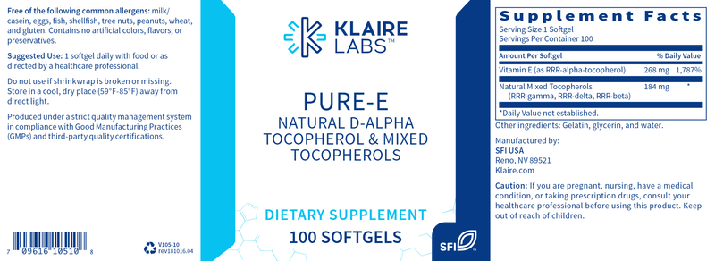 Pure-E (Klaire Labs) Label