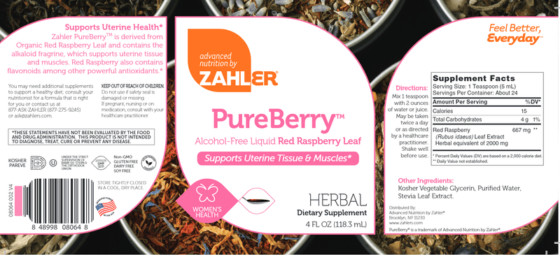 PureBerry (Advanced Nutrition by Zahler) Label