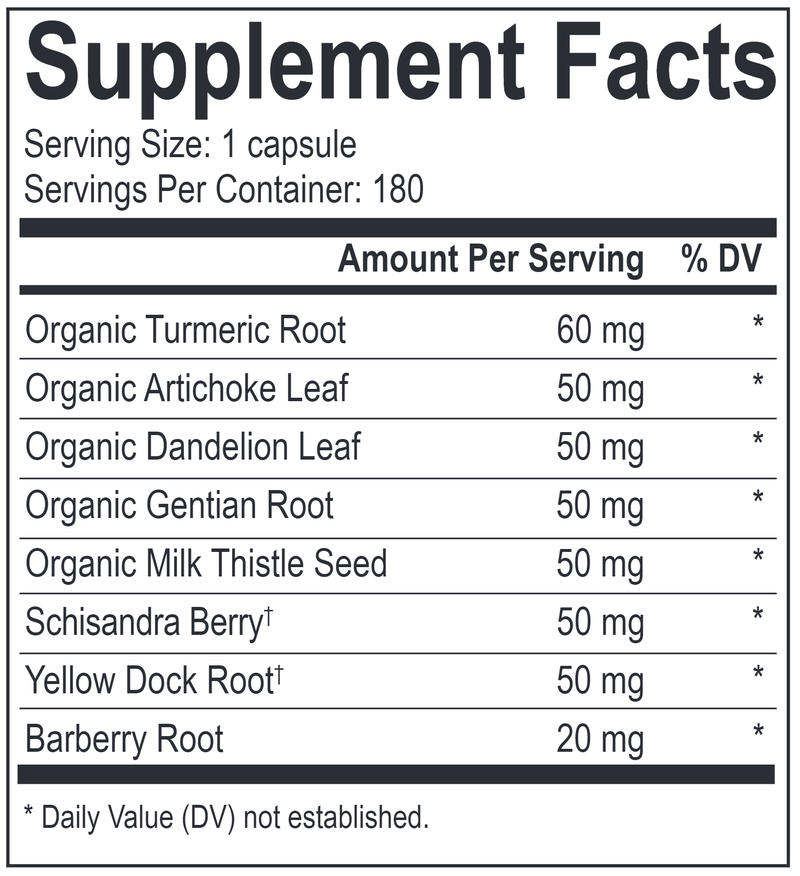 Pure Body Clear (Energetix) Supplement Facts