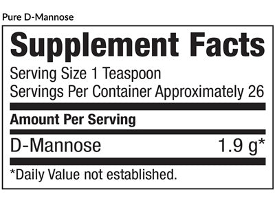 Pure D-Mannose (EquiLife) supplement facts