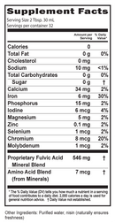 pure fulvic minerals (buried treasure) supplement facts
