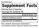 pure mastic gum (equilife) supplement facts