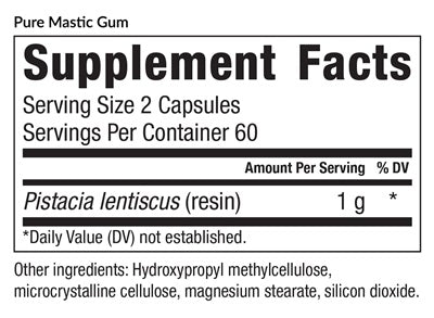 Pure Mastic Gum (EquiLife) supplement facts