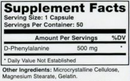 pure d-phenyl relief 500 mg montiff supplement facts