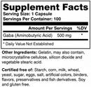 pure gaba 500 mg montiff supplement facts