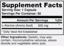 pure l-alanine 500 mg montiff supplement facts
