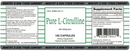 pure l-citrulline 600 mg montiff label