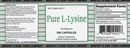 pure l-lysine 500 mg montiff label