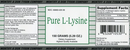 pure l-lysine powder (montiff) label