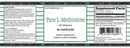 pure l-methionine 500 mg montiff label