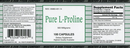 pure l-proline 500 mg montiff label