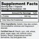 pure l-proline 500 mg montiff supplement facts