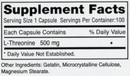 pure l-threonine 500 mg montiff supplement facts
