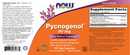 pycnogenol 60 mg (now foods) label