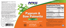 pygeum & saw palmetto (now foods) label