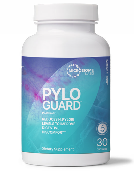 pyloguard microbiome labs | helicobacter pylori | h pylori | h pylori supplement | postbiotic | limosilactobacillus reuteria | dsm 17648