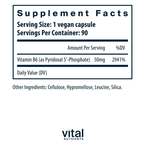 Pyridoxal-5 Phosphate Vital Nutrients supplements