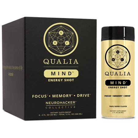 Qualia Nootropic Energy Shot 6 pack (Neurohacker Collective)