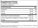 qualia creatine+ (neurohacker collective) supplement facts | qualia life sciences