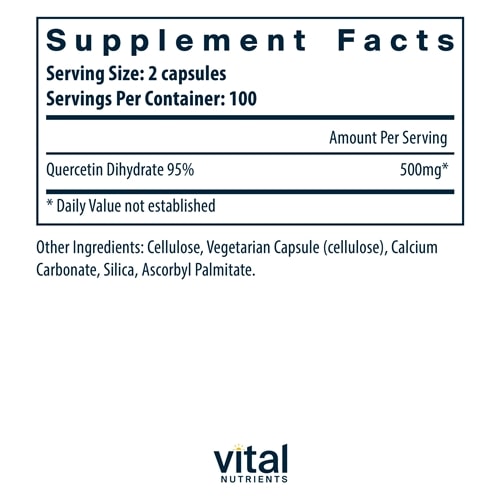 Quercetin 250 mg 200ct Vital Nutrients supplements