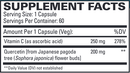 quercetin plus vitamin c (euromedica) supplement facts