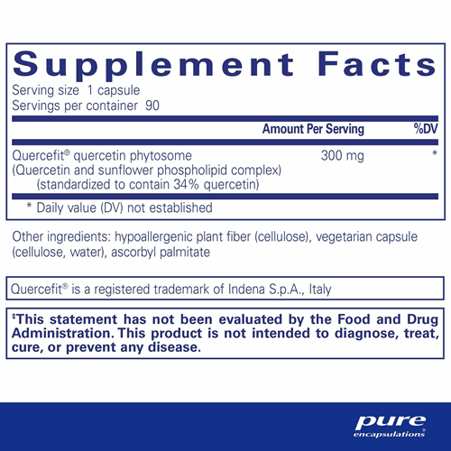 Quercetin UltraSorb (Pure Encapsulations) Supplement Facts