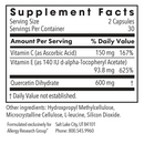 quercetin 300 allergy research group supplement facts