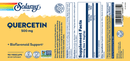 quercetin 500 mg (solaray) label