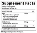 quicalm metabolic code supplement facts