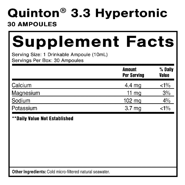original quinton hypertonic 30 ampoules quicksilver scientific supplement facts