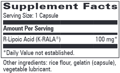 R-Lipoic Acid (Progressive Labs) Supplement Facts