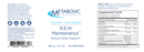 R.E.M. maintenance (metabolic maintenance) label