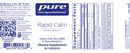rapid calm (pure encapsulations) label