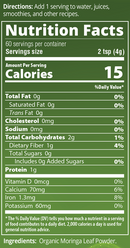 organic moringa leaf powder (metabolic response modifier) nutrition facts