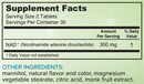 Real NAD+ Avior supplement facts