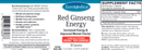 red ginseng energy euromedica label