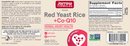 red yeast rice + co-q10 jarrow formulas label