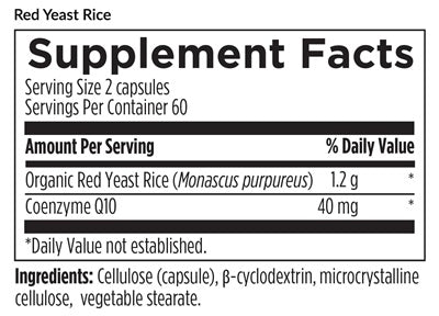 Red Yeast Rice (EquiLife) supplement facts