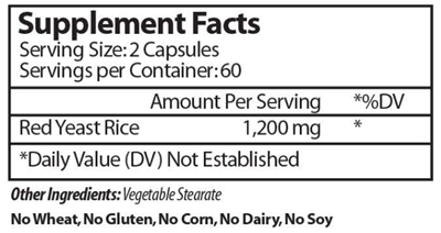 red yeast rice vinco supplement facts