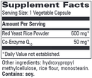 red yeast rice with coq10 progressive labs supplement facts