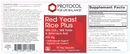 red yeast rice plus (protocol for life balance) label
