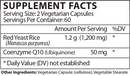 red yeast rice vinco supplement facts